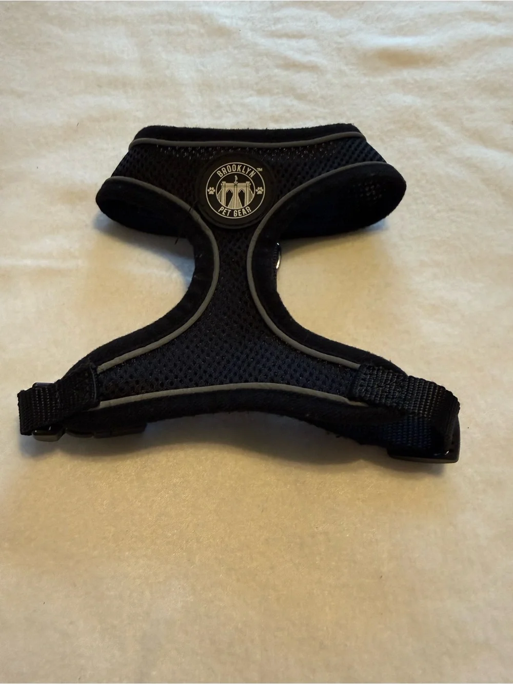 Brooklyn Pet Gear Small Black Mesh Adjustable Dog Harness Reflective Trim